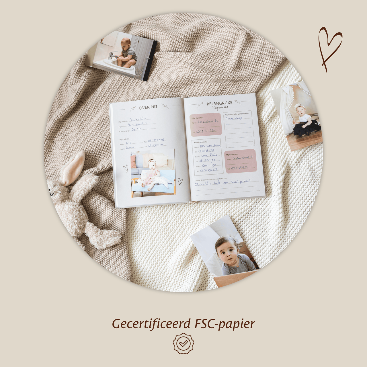 Voordeelset Kraamcadeau Sfeerfoto Oppasboek