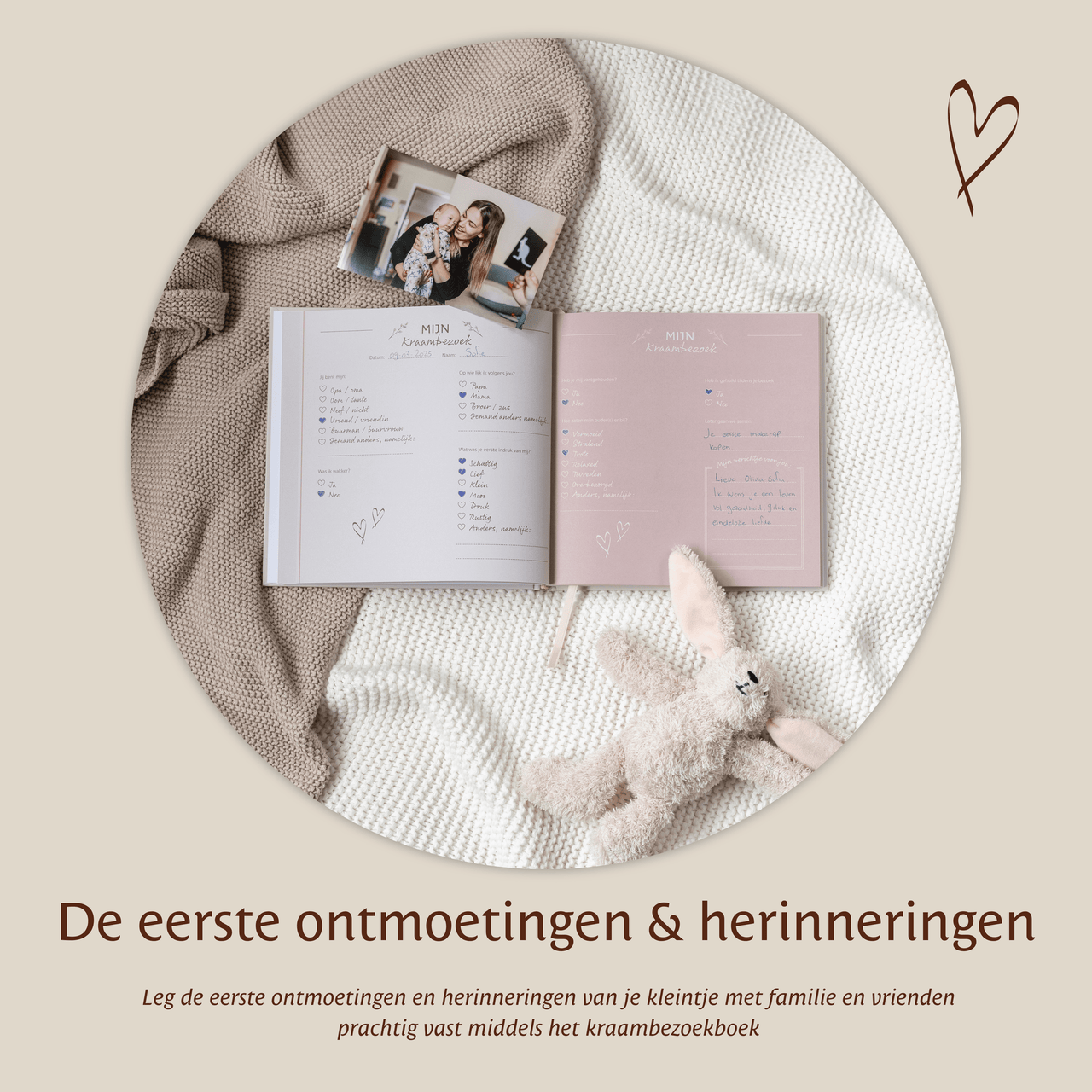 Voordeelset Kraamcadeau Sfeerfoto Kraambezoekboek