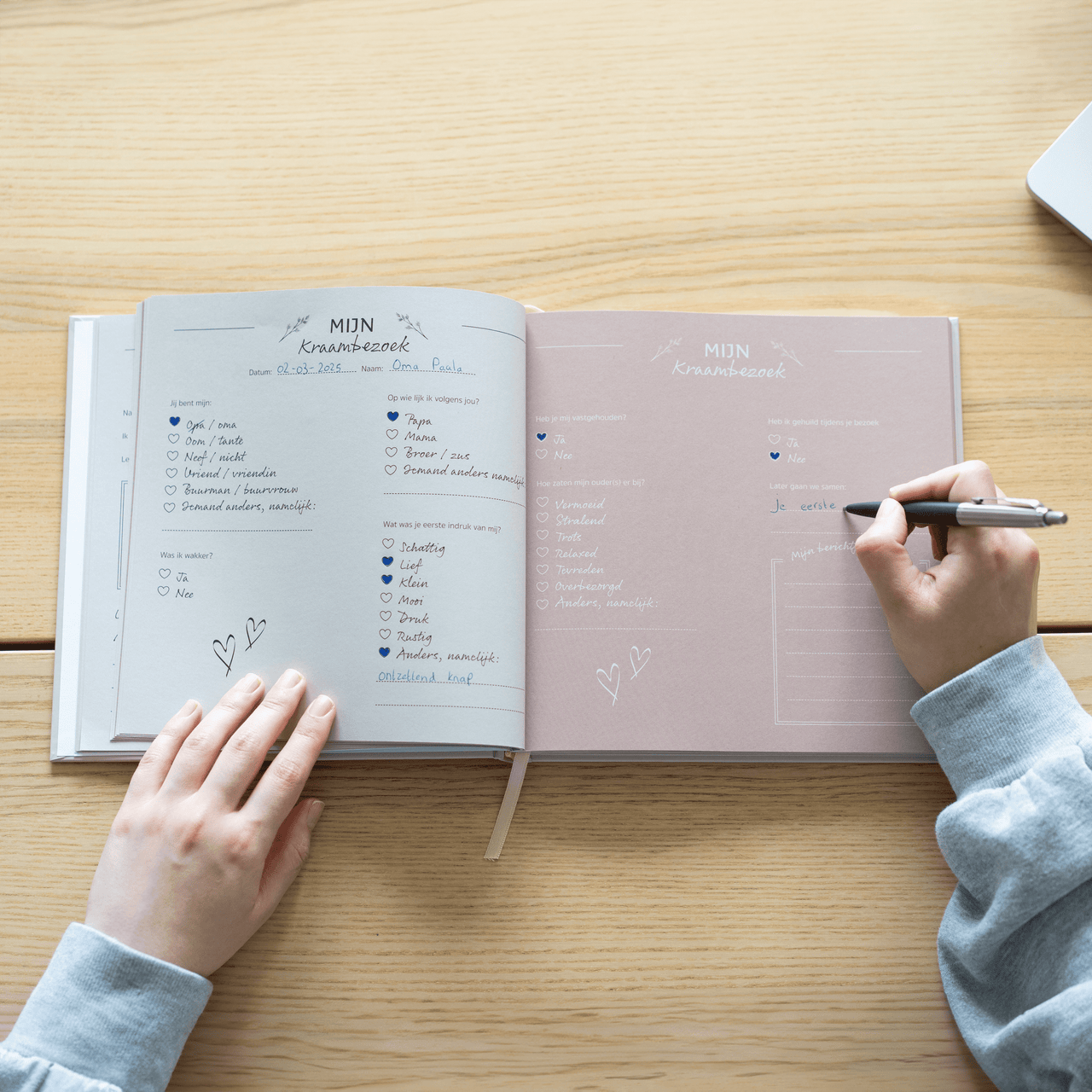 Voordeelset Kraamcadeau Sfeerfoto Kraambezoekboek