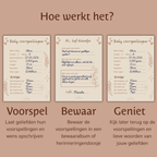 Babyshower invulkaarten Werking