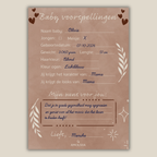 Amolivia Baby Shower Advice Cards - 30 pieces - Brown