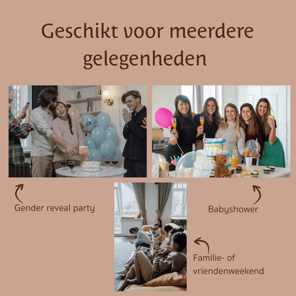 Amolivia Babyshower Invulkaarten - 30 stuks - Bruin