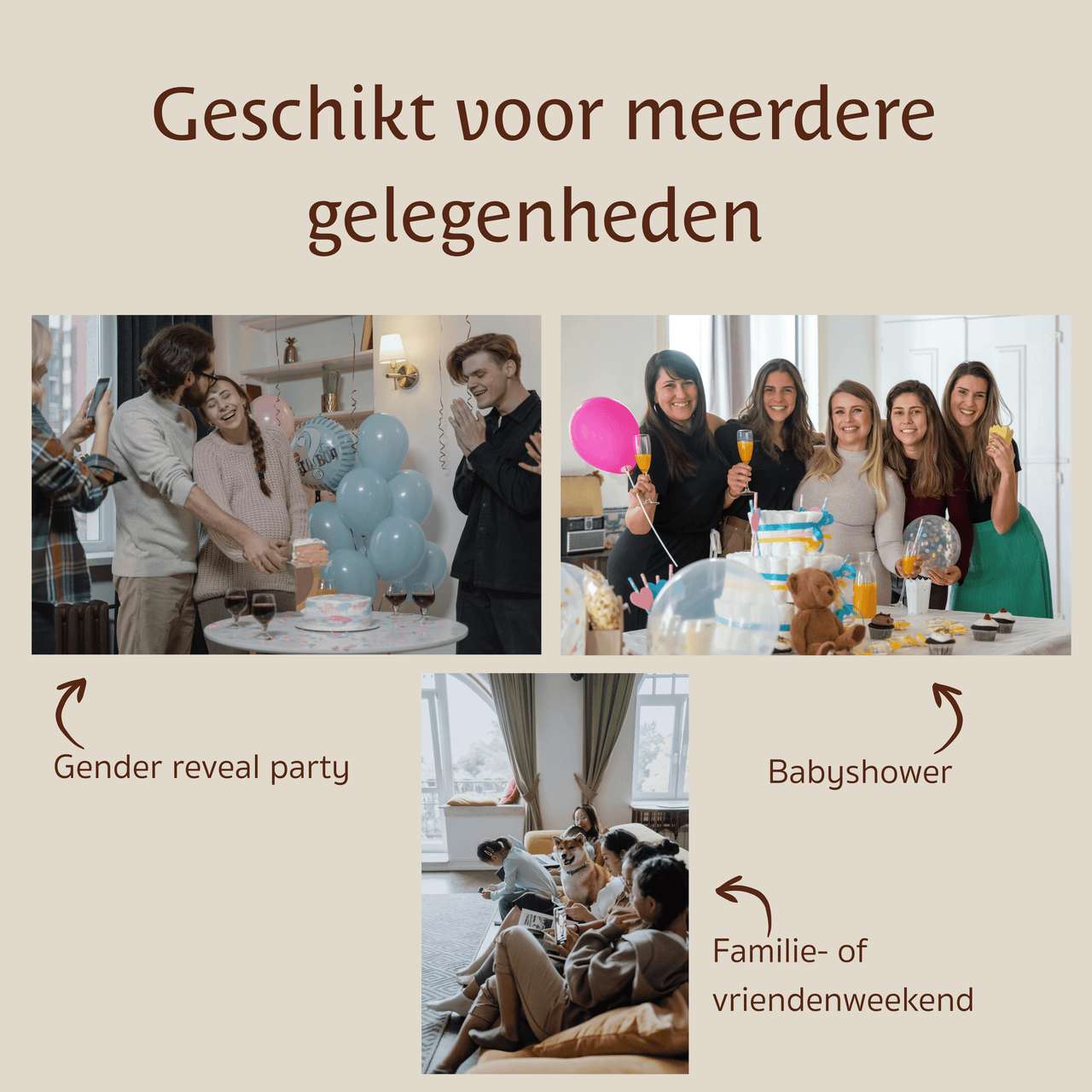 Amolivia Babyshower Invulkaarten - 30 stuks - Crème