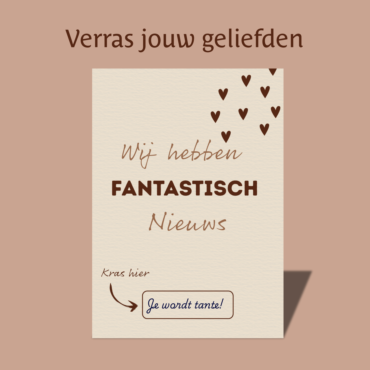 Amolivia Zwangerschapsaankondiging Kraskaart - 4 Stuks - Fantastisch Nieuws