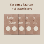Amolivia Pregnancy Announcement Scratch Card - 4 Pieces - Save the Date