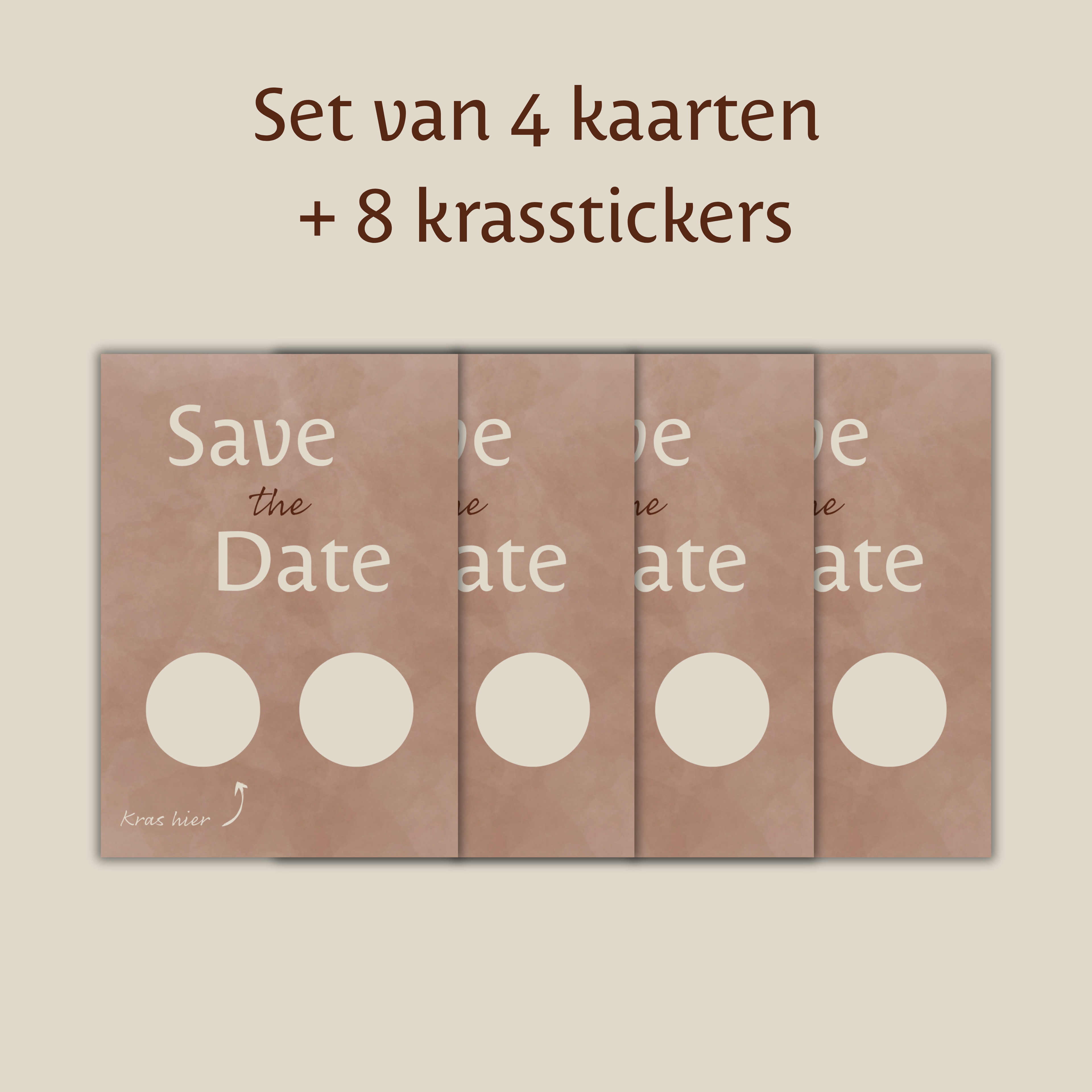 Amolivia Pregnancy Announcement Scratch Card - 4 Pieces - Save the Date