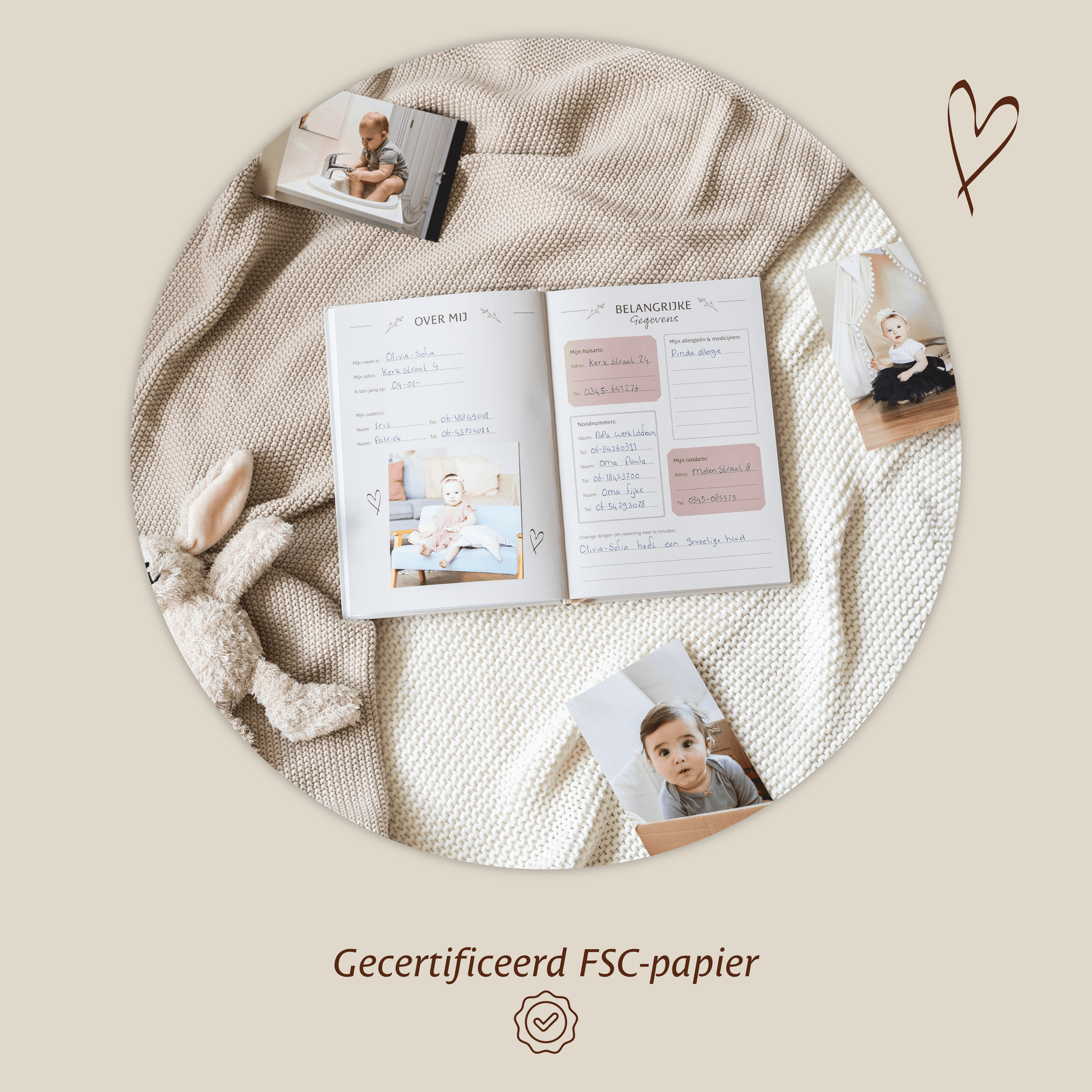 Voordeelset Kraamcadeau Sfeerfoto Oppasboek